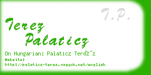 terez palaticz business card